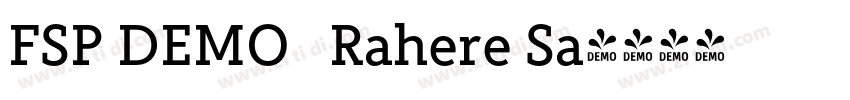 FSP DEMO   Rahere Sa字体转换